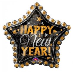 Palloncini natalizi - happy new year stella xl® supershapes™ (36”)