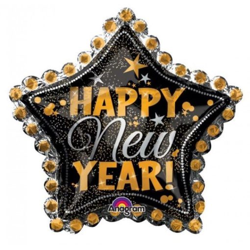Palloncini natalizi happy new year stella xl® supershapes™ 36