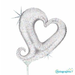 Palloni Mylar Sagomati Hollow Heart - Hollow Heart Olografico (14”)