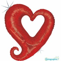 Palloni Mylar Sagomati Hollow Heart - Hollow Heart Olografico (37”)