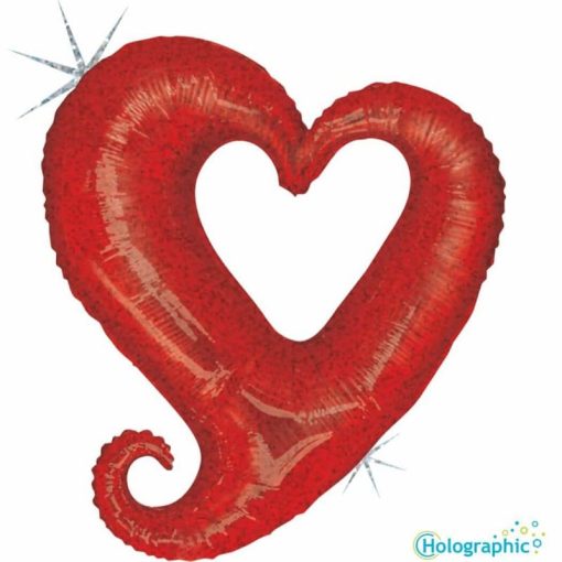 Palloni Mylar Sagomati Hollow Heart Hollow Heart Olografico 37