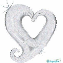 Palloni Mylar Sagomati Hollow Heart - Hollow Heart Olografico (37”)