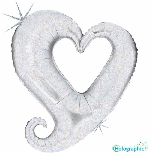 Palloni Mylar Sagomati Hollow Heart Hollow Heart Olografico 37