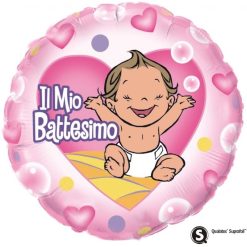 Palloncini mylar religiosi Il mio Battesimo Bimba (18”)