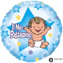 Palloncini mylar religiosi Il mio Battesimo Bimbo (18”)