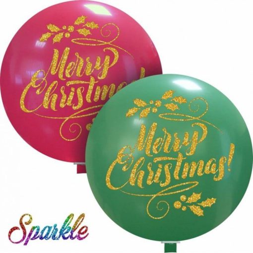 Palloncini natalizi merry christmas sparkle