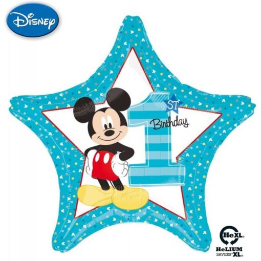 Palloncini compleanno Mickey 1st Birthday Stella HeXL® 20
