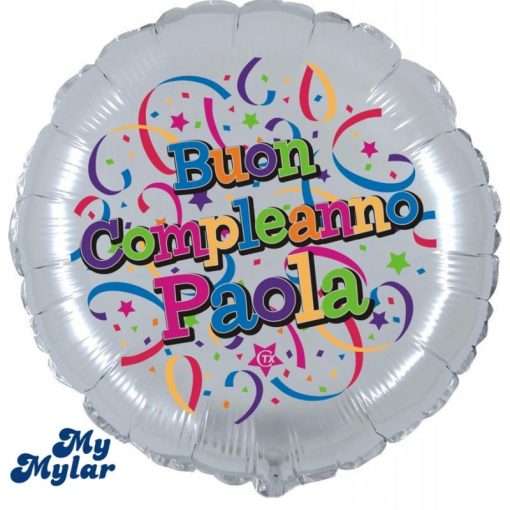 Palloncini compleanno MyMylar Buon Compleanno + Nome 18