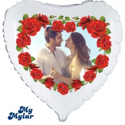 Palloncini amore - mymylar - cuore rose + foto (18")
