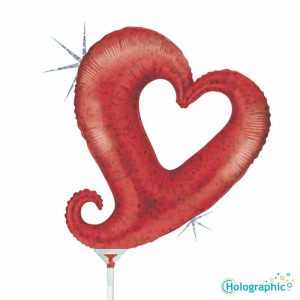 Palloncini love Hollow Heart Olografico (14”)