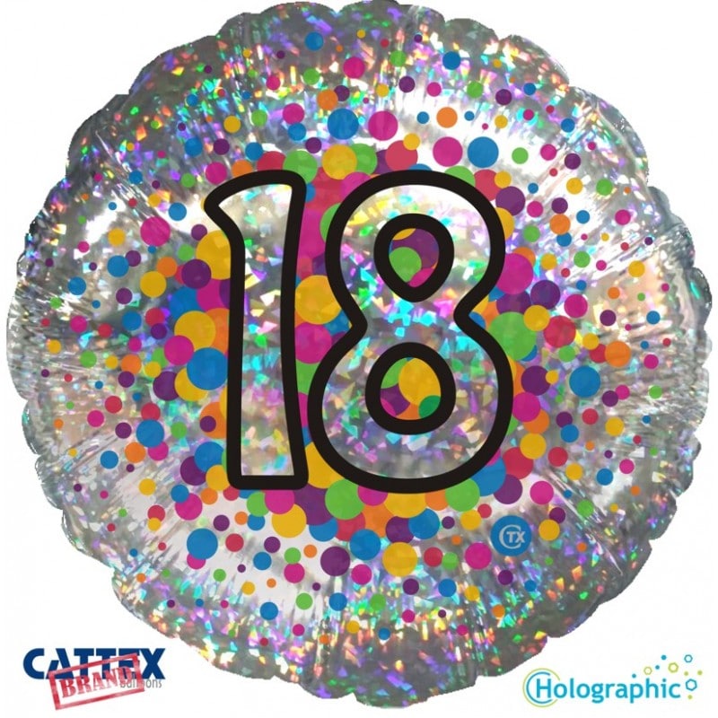 Palloncini compleanno 18 Olografico (18”)
