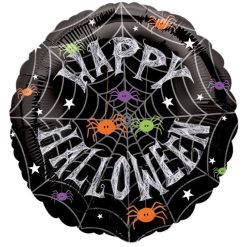 Palloncini halloween Happy Halloween Ragnatela (18”)