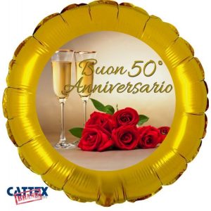 Palloncini matrimonio Buon 50° Anniversario (18”)