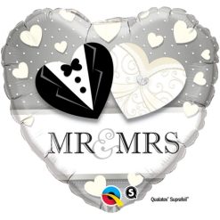 Palloncini matrimonio Cuore Mr. & Mrs. (18”)