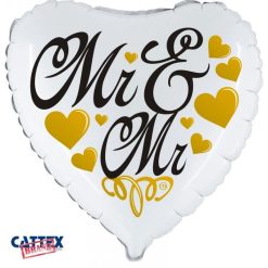 Palloncini matrimonio Mr & Mr Cuore (18”)