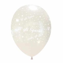 Palloncini matrimonio Sposi Anelli - Trasparente