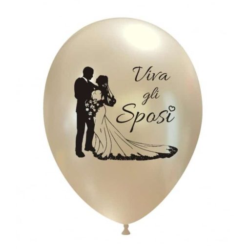 Palloncini matrimonio Sposi Silhouette