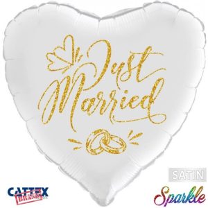 Palloncini matrimonio Viva gli Sposi Anelli Sparkle (18”)