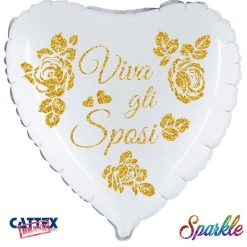 Palloncini matrimonio Viva gli Sposi Sparkle (18”)