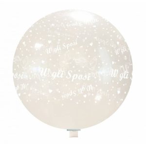 Palloncini matrimonio W Gli Sposi Globo (Trasparente)