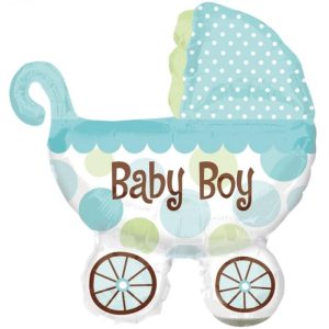 Palloncini nascita Baby Boy Carrozzina XL® SuperShapes™ (40”)