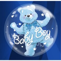 Palloncini nascita Baby Boy Double-Bubble (24”)