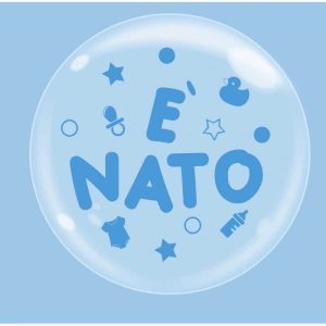 Palloncini nascita Bubble Party - è Nato (18”)