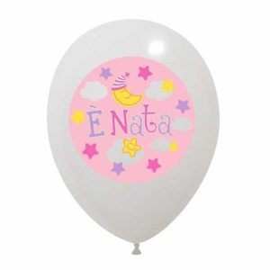 Palloncini nascita E' Nata (4 Colori)