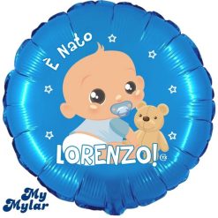 Palloncini nascita MyMylar - È Nato + Nome (18")