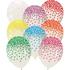 Palloncini stampa globo - pioggia di coriandoli (colorati)