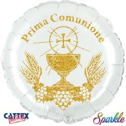 Palloncini mylar religiosi Prima Comunione Sparkle (18”)