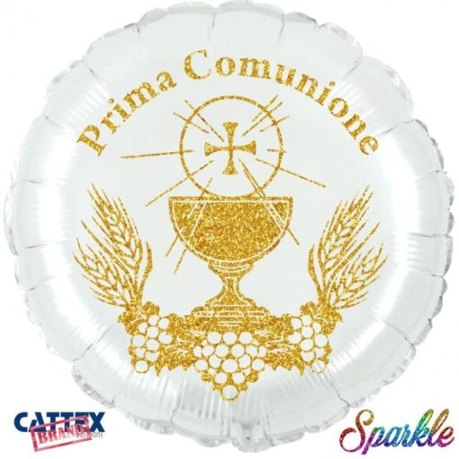 Palloncini mylar religiosi Prima Comunione Sparkle 18