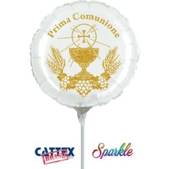 Palloncini mylar religiosi Prima Comunione Sparkle Minishape (9”)