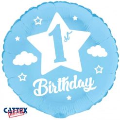 Palloncini compleanno Primo Compleanno Blu Baby (18”)