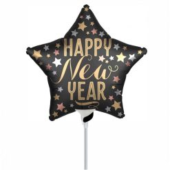 Palloncini natalizi - stella happy new year minishape (10")