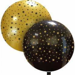 Palloncini natalizi - stelline (oro e nere)