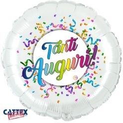 Palloni Mylar Decorati Varie Mylar - Tanti Auguri! (18”)