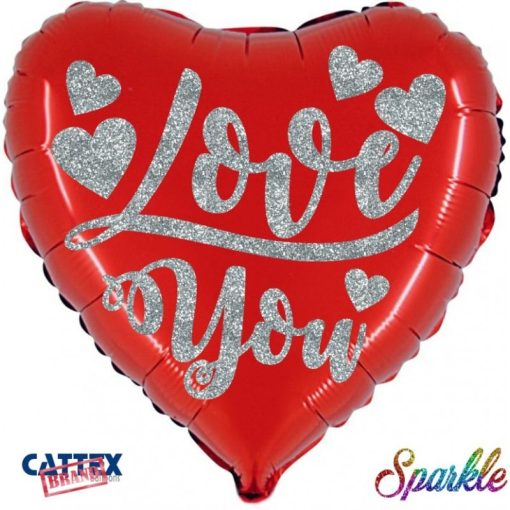 Palloncini amore ti amo sparkle 18