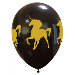 Palloncini stampa globo - unicorni (nero e trasparente)