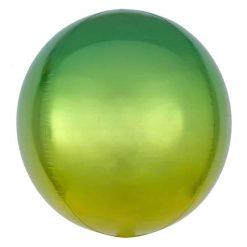 Palloncini mylar animali Verde e Giallo Orbz (16")