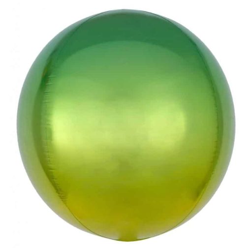 Palloncini mylar animali Verde e Giallo Orbz 16