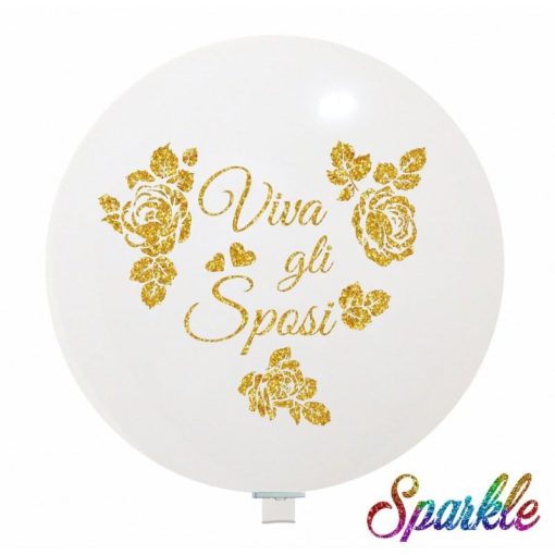 Palloncini Sposi Viva Gli Sposi Sparkle