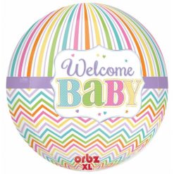 Palloncini mylar Orbz Welcome Baby - Orbz (16")