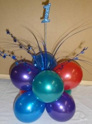 1st Birthday cluster centrepiece